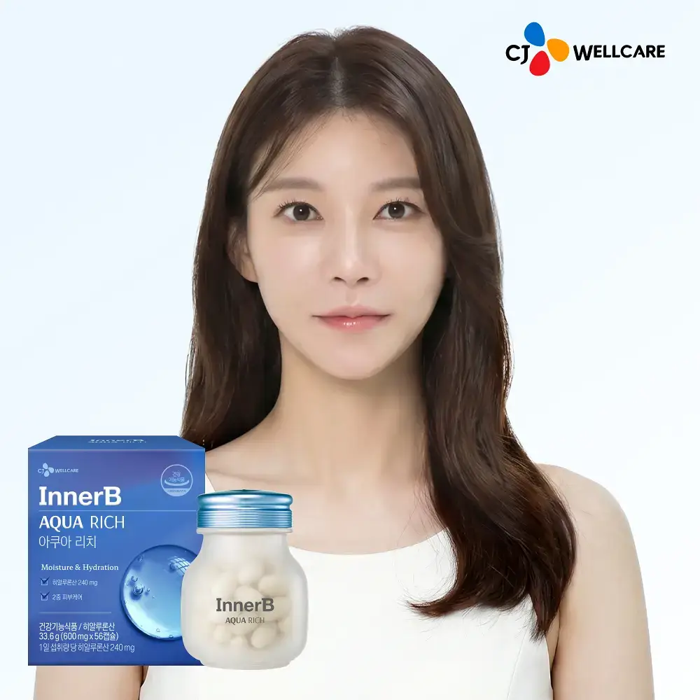 [히알루론산 240mg] CJ 이너비 아쿠아리치 56캡슐 (28일분)